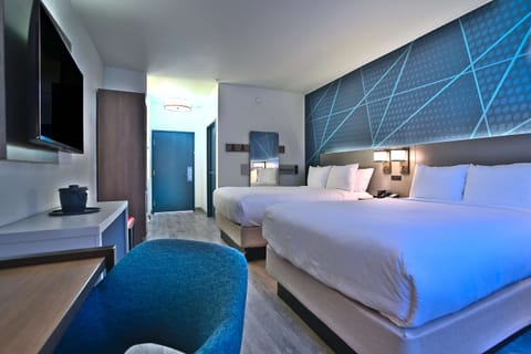 Standard Room, 2 Queen Beds, Non Smoking | Desk, laptop workspace, blackout drapes, iron/ironing board