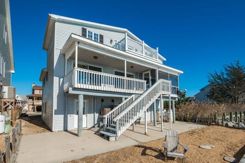 Decks galore on this fabulous home to relax and enjoy the bay breezes.