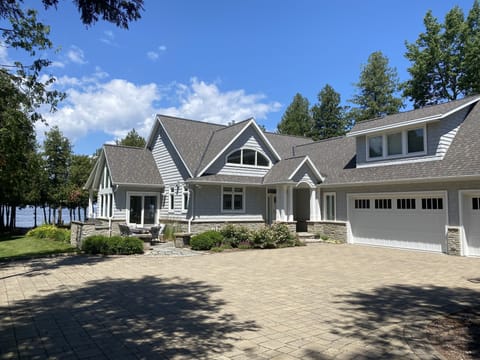 A large driveway will accommodate up to four vehicles.  