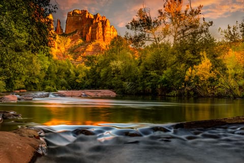 Majestic Cathedral Rock view from the Red Rock Crossing