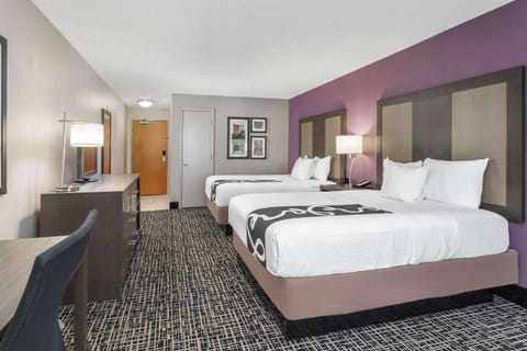 Premium bedding, desk, blackout drapes, iron/ironing board