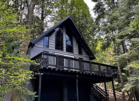 Exterior view of house and deck
