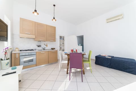 Apartment, 1 Bedroom, Smoking, Terrace | Private kitchen | Full-size fridge, stovetop, coffee/tea maker, cookware/dishes/utensils