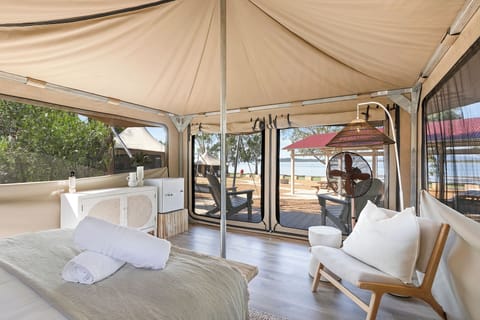 Deluxe Eco Tent - Sleeps 2 | Blackout drapes, individually furnished, bed sheets