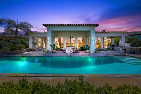 View of home pool/spa from Jack Nicholas Tournament Golf Course, hole #11.