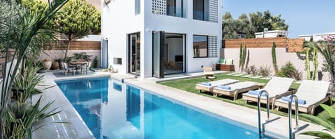 The villa has been designed and decorated  by the owner and architect Christini Polatou.
