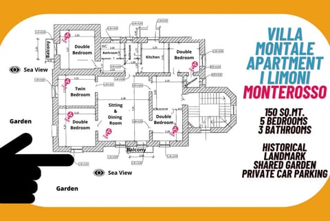 Villa Montale Apartment I Limoni Apartment in Monterosso al Mare