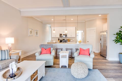 Living room and kitchen