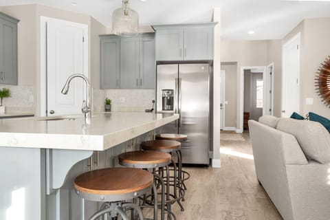 Fully stocked gourmet kitchen