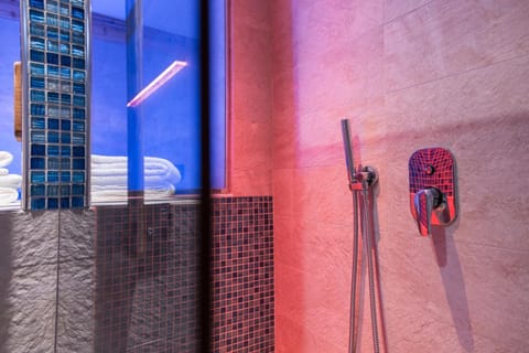 Combined shower/tub, hair dryer, bidet