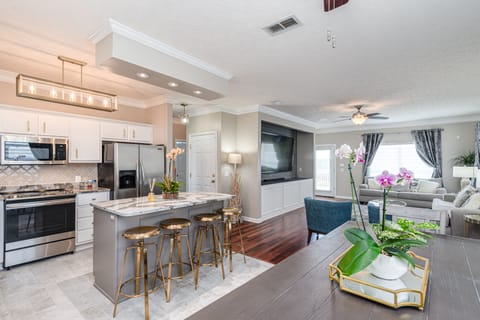 The main living area is completely open allowing large groups room to gather.