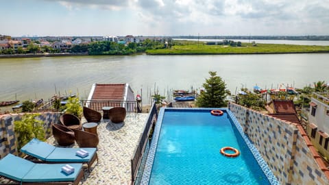 Outdoor pool, a rooftop pool