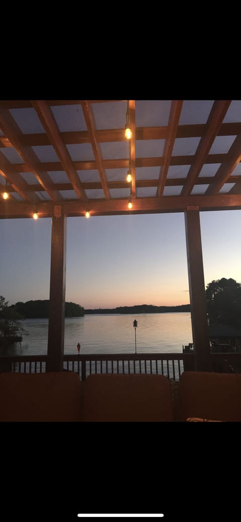 Sunset view from covered porch