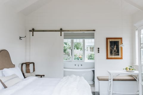 The King bed splits into king singles on request