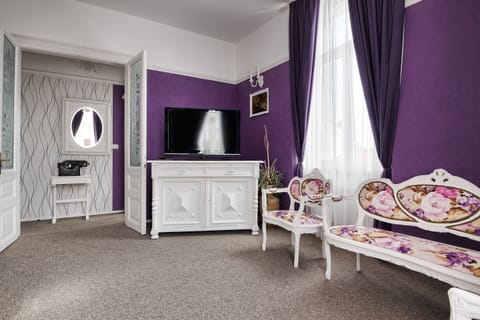 Superior Room (Vintage) | Living area | 50-cm TV with satellite channels