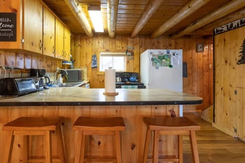 This kitchen has lots of counter space for meal prep and serving!