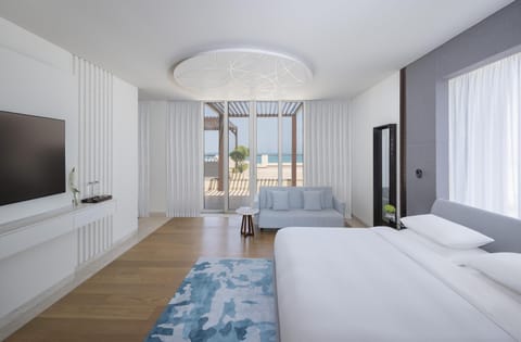 Suite, Terrace, Ocean View | Egyptian cotton sheets, premium bedding, free minibar items