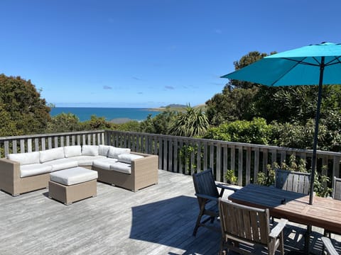 The deck and outdoor dining 