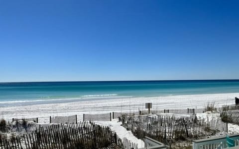 Your beach is waiting for you! This is off of the beach deck of this home.