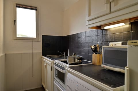 Superior Studio | Private kitchen | Full-size fridge, microwave, oven, stovetop