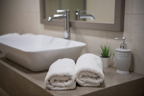 Free toiletries, hair dryer, towels, shampoo