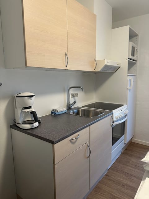 Studio, 1 Bedroom | Private kitchen | Full-size fridge, microwave, coffee/tea maker, electric kettle