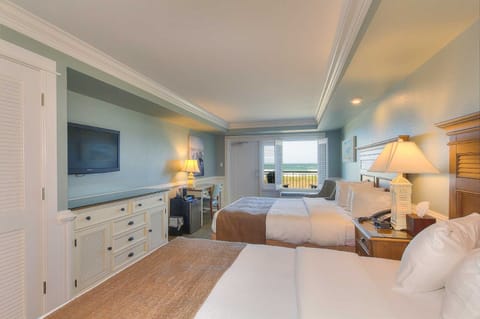 Ocean View with 2 Queen Beds and Private Balcony in the Tower | Premium bedding, desk, laptop workspace, free WiFi