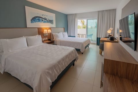 Standard Room, 2 Queen Beds, Balcony | Premium bedding, down comforters, in-room safe, desk