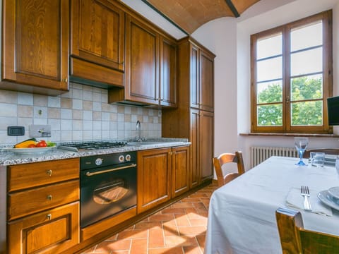 Cabinetry, Furniture, Countertop, Window, Building, Kitchen Stove, Drawer, Wood, Table, Interior Design