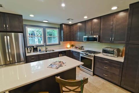 Full array of appliances and cooking utensils