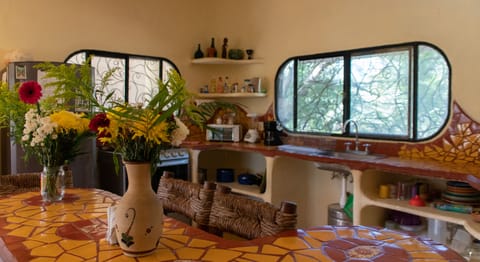 Riverside eco-home with beautiful canyon views. House in State of Puebla