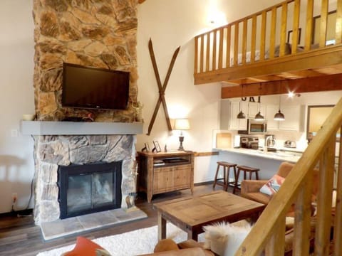 Living Area on the main level with fireplace