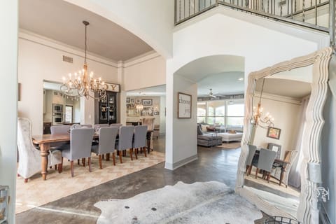 foyer into dining and living