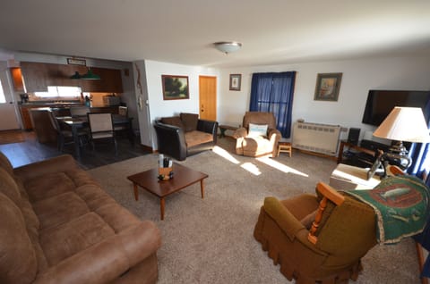 Main living area. - Satellite/cable, DVD player, Blu - ray player, CD player, Roku streaming.