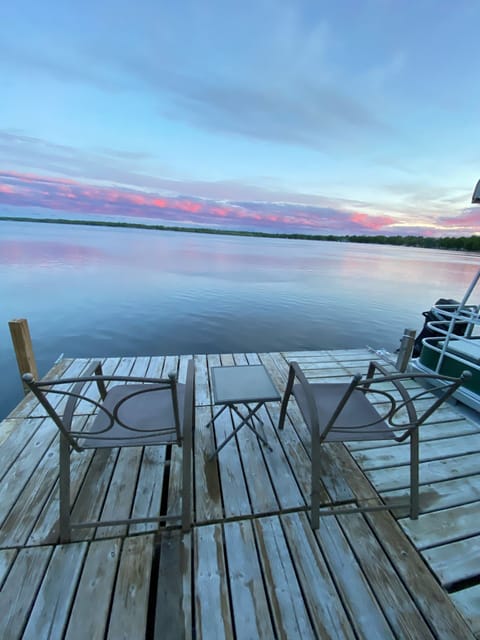Dockside sunset view