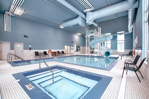 Indoor pool, open 8:00 AM to 10:00 PM, sun loungers
