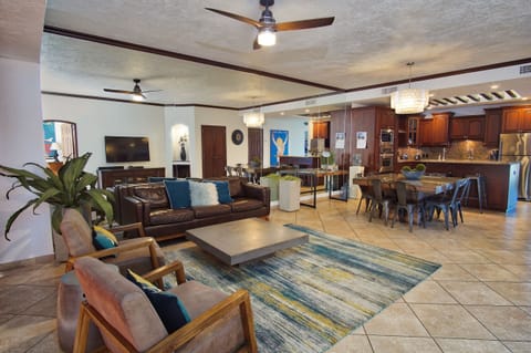 The main living area of Sky 808 is spacious and contemporary.