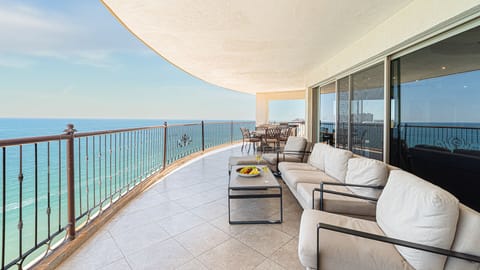 Spacious wrap around balcony