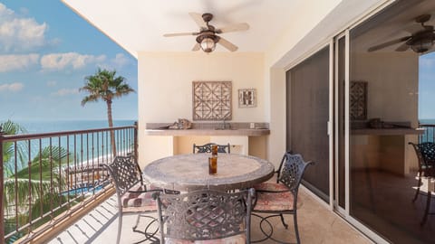 dining table on balcony