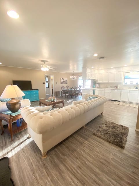 kitchen, living room, dining open concept