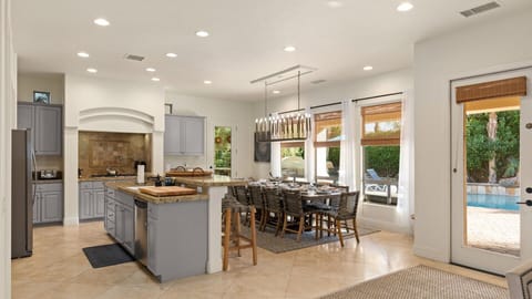 Kitchen and dining for 12