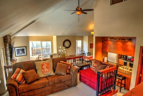 living room loft. couch with pullout bed