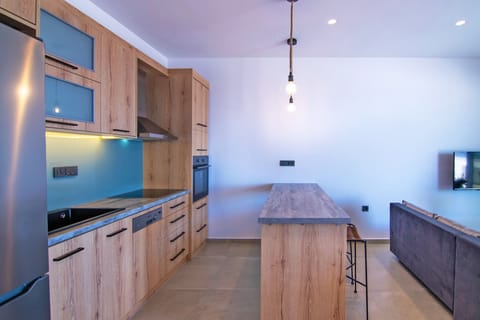 Fully equipped kitchen of Spectacular Sea View Villa,Near Taverns & Sandy Beaches