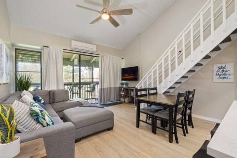 Comfortable seating and lanai  right off living room