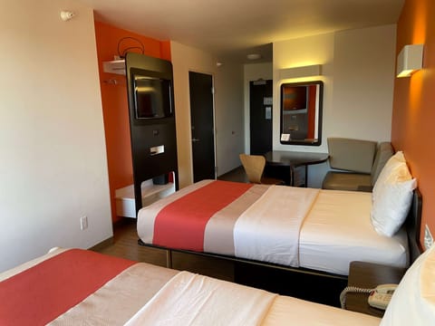 Room, 2 Double Beds, Non Smoking | Desk, laptop workspace, free WiFi, bed sheets