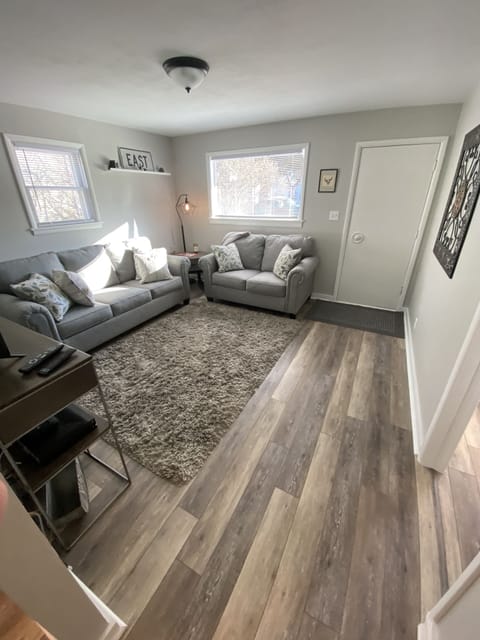 Living room with queen pull out bed!