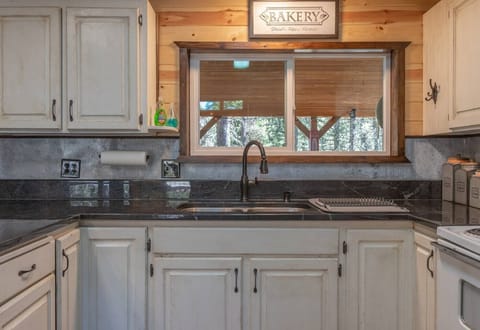 The Kitchen includes many extras like a griddle, crock pot, baking pans, and skillets.