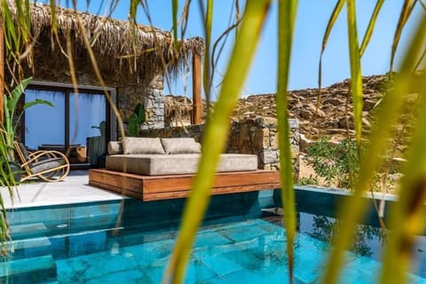 Indoor pool, outdoor pool, sun loungers