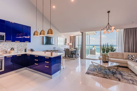 Kitchen and living room area