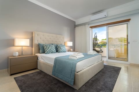 Spacious bedroom with king size bed